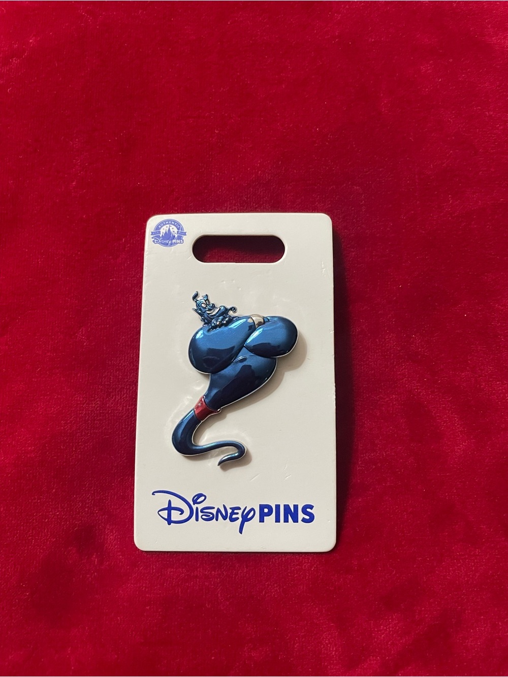Disney Blue Genie Enamel Pin with Red Accent
